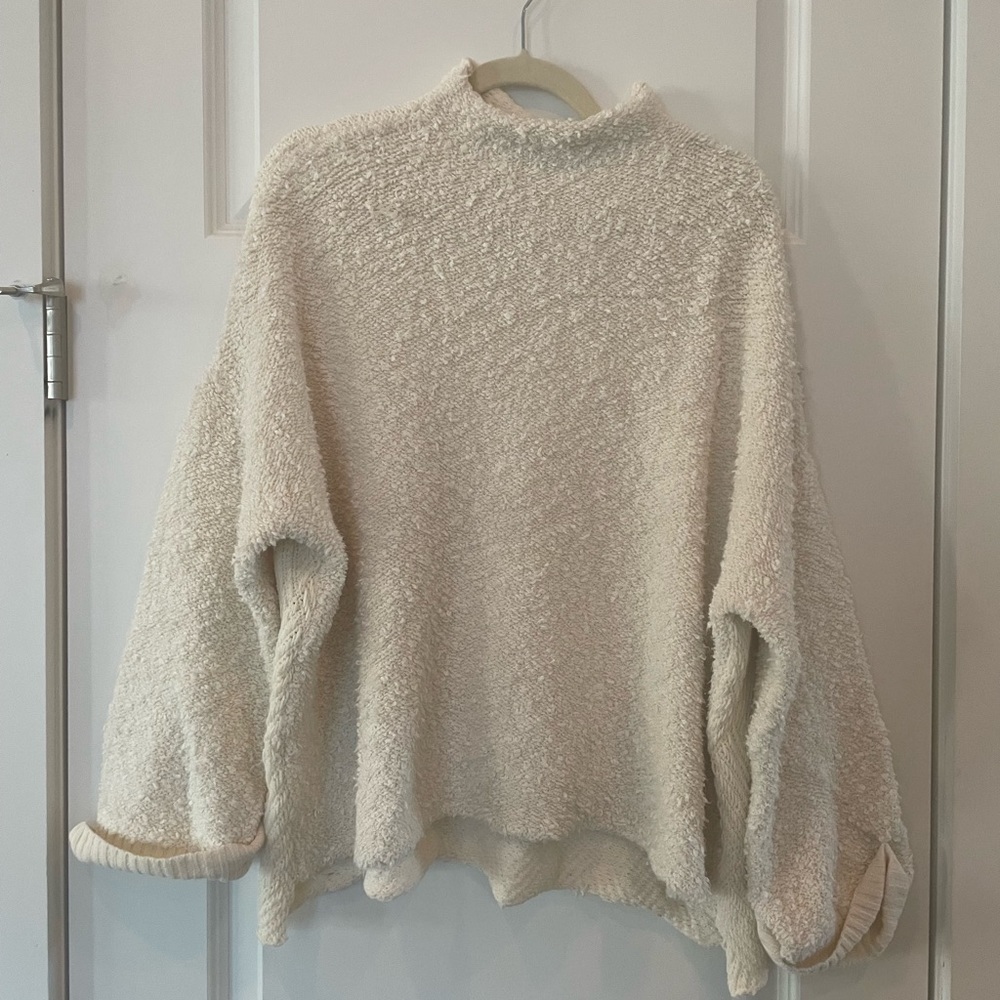 free people cream sweater